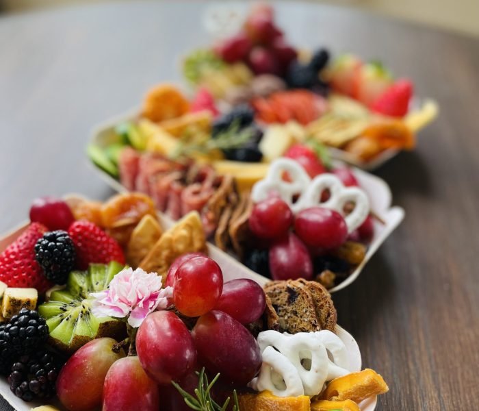 Le Petit charcuterie board with artisan cheeses, cured meats, fruits and crackers — $20 menu item from Shawna Cheeseboards in Reno NV